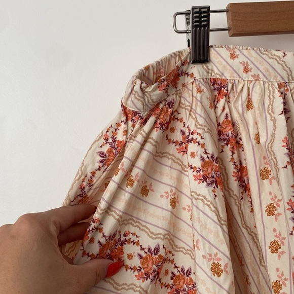 FREE PEOPLE Floral Cream Skirt - Picture 8 of 10